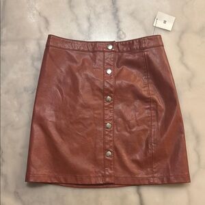 Urban Outfitters Mini A-Line Faux Leather Skirt